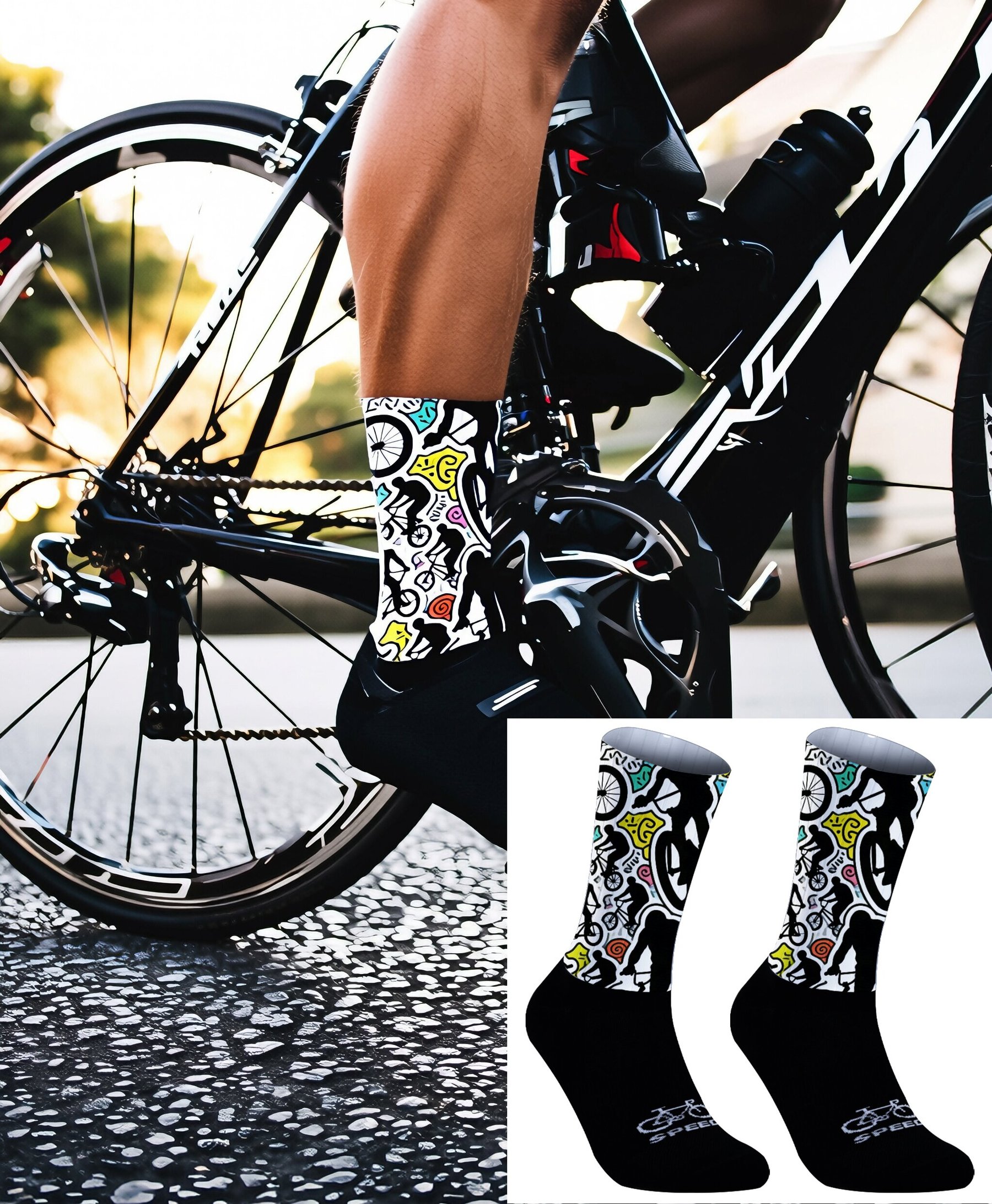 Cycling Journey - Comfortable Non-Slip Sports Cycling Socks, Enjoy