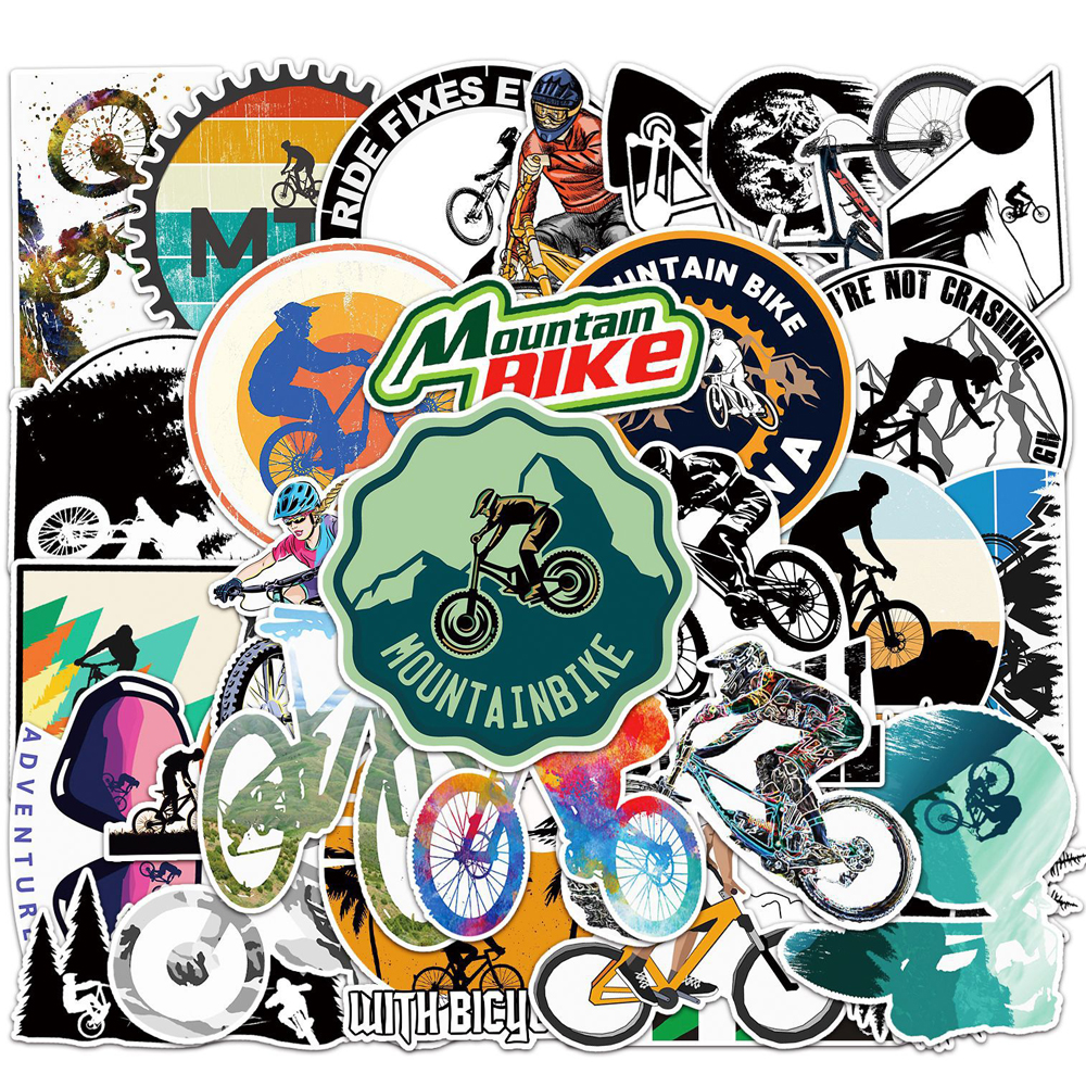 10/30/50pcs Cool Cartoon Bicyc – Cycling Journey recenzja i cena