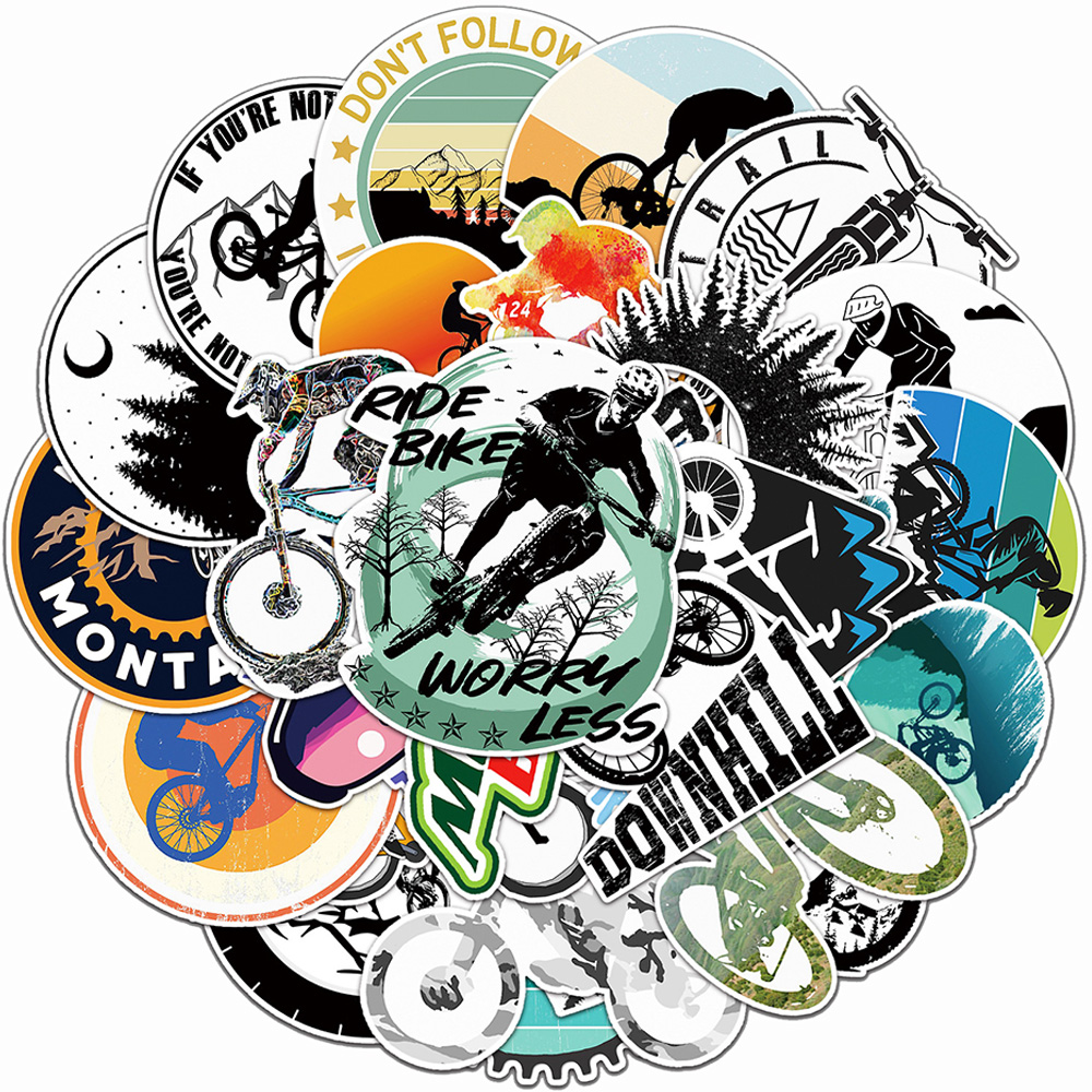 10/30/50pcs Cool Cartoon Bicyc – Cycling Journey recenzja i cena