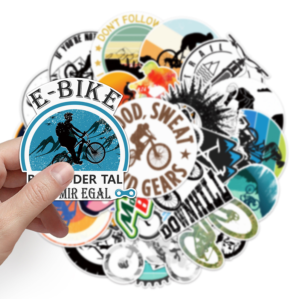 10/30/50pcs Cool Cartoon Bicyc – Cycling Journey recenzja i cena
