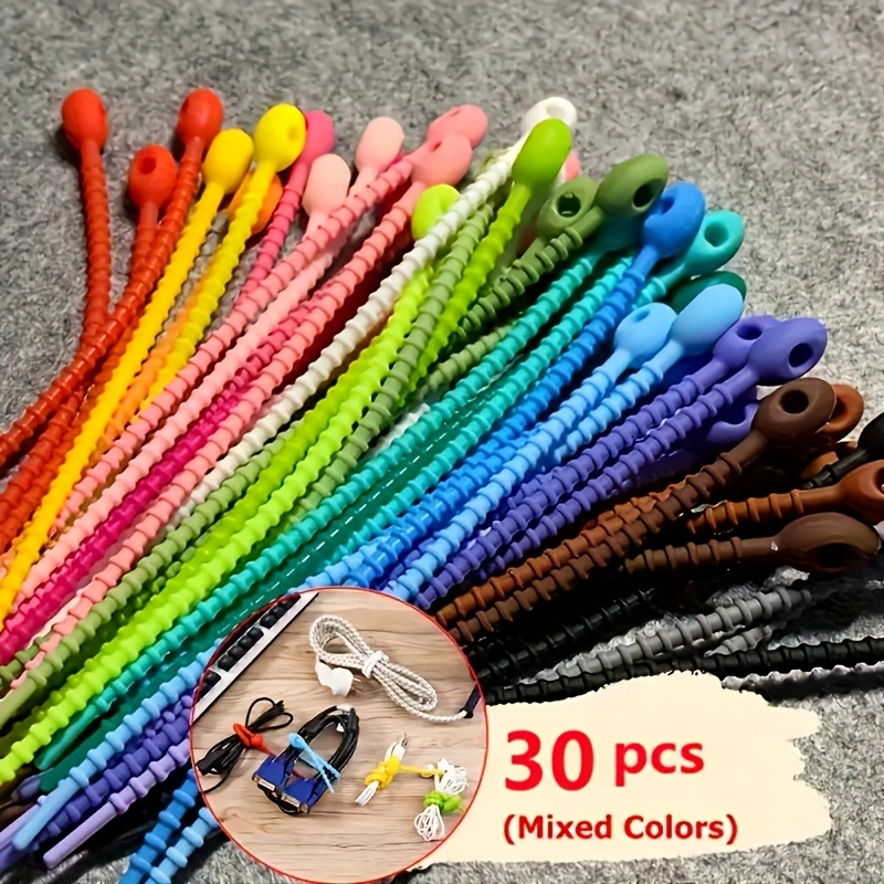 Silicone Cable Ties, 30PCS Reu – Cable Lock Flexible recenzja i cena