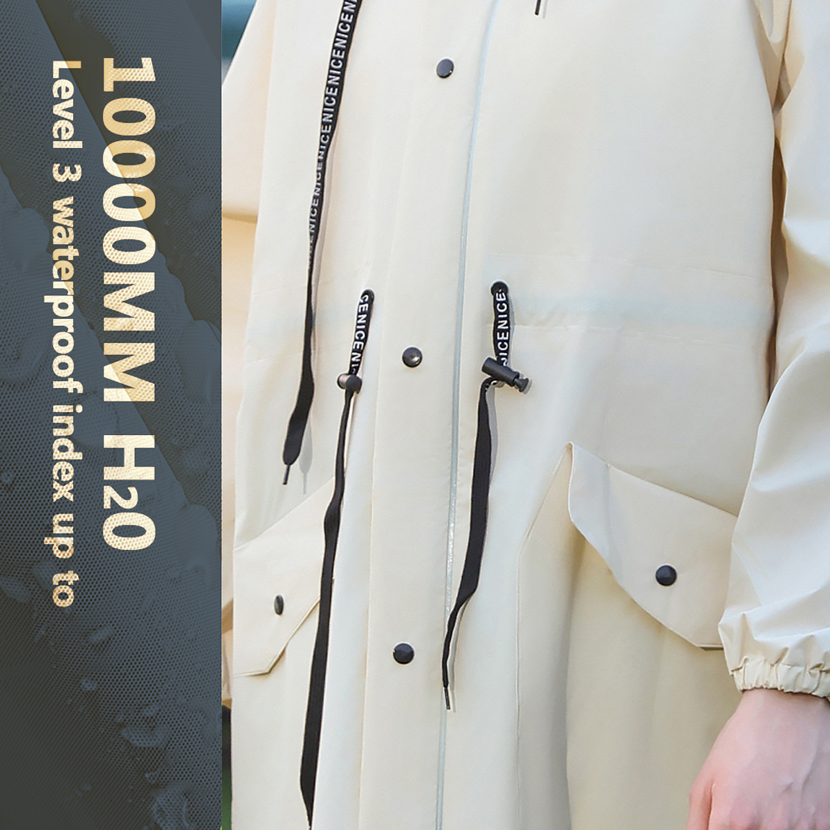 Women Long Waterproof Rain Jac – Cycling Rain Jacket Commute recenzja i cena