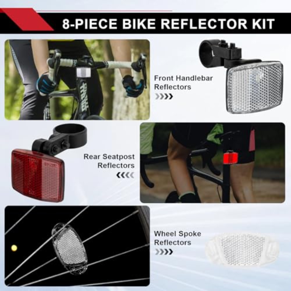 8PCS Bike Reflector Kit Night  – Spoke Reflector Set recenzja i cena