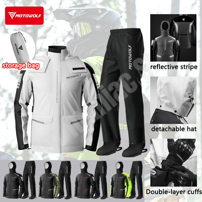 Motorcycle Reflective Raincoat – Cycling Commuter Rain Jacket recenzja i cena