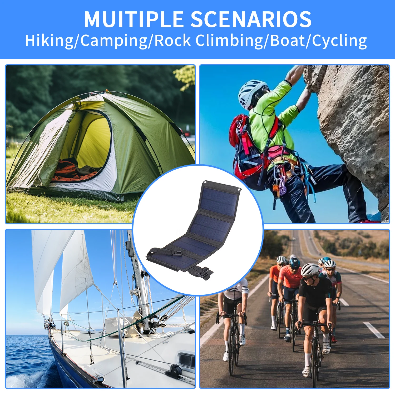 Foldable solar panel 20W 50W 6 – Usb Charger Dynamo recenzja i cena