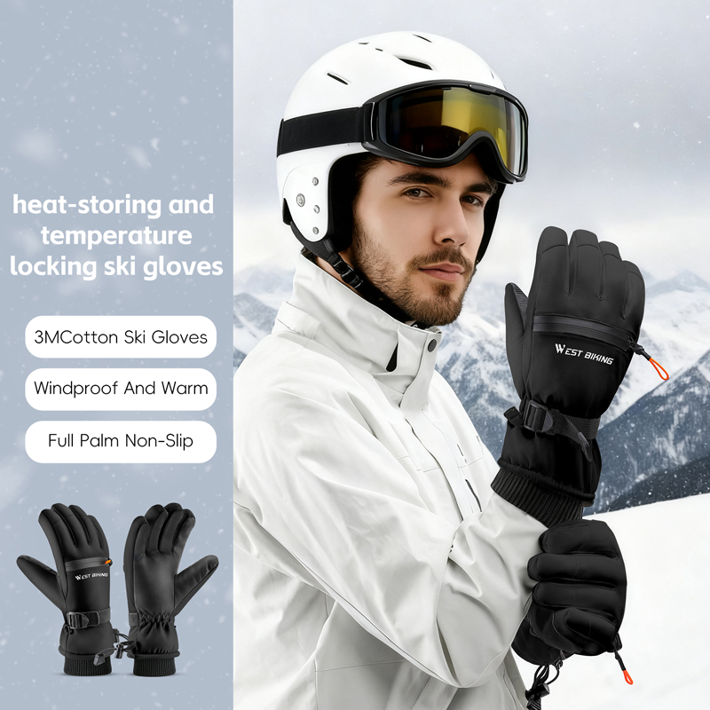 WEST BIKING 3M Cotton Ski Glov – Winter Cycling Commute Gear recenzja i cena