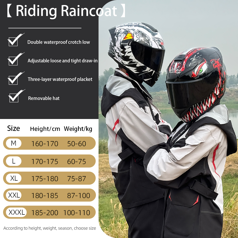 Motorcycle Rain Suit Raincoat  – Cycling Rain Jacket Commute recenzja i cena