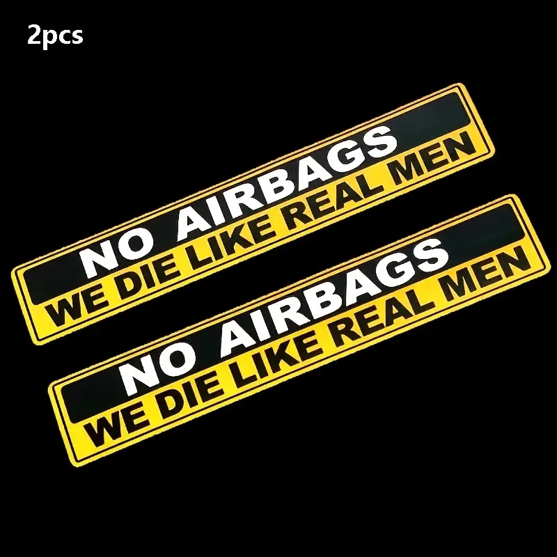 2pcs Caution NO AIRBAGS We Die – Cycling Quote recenzja i cena
