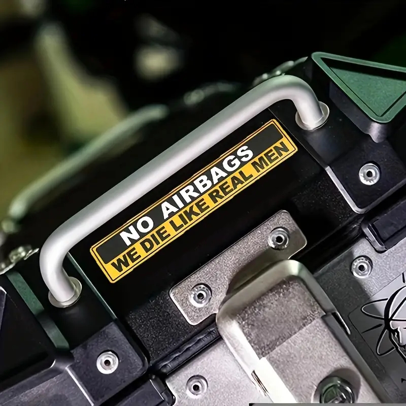 2pcs Caution NO AIRBAGS We Die – Cycling Quote recenzja i cena