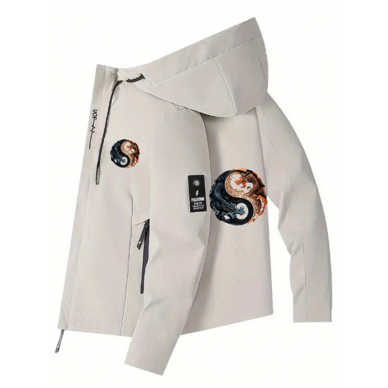 Men's Hooded Jacket - Zippered – Cycling Commute Jacket recenzja i cena