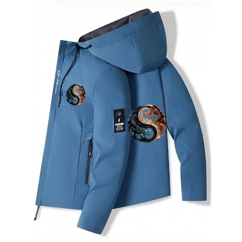 Men's Hooded Jacket - Zippered – Cycling Commute Jacket recenzja i cena