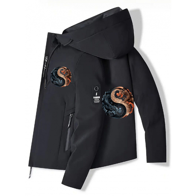 Men's Hooded Jacket - Zippered – Cycling Commute Jacket recenzja i cena