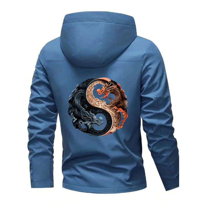 Men's Hooded Jacket - Zippered – Cycling Commute Jacket recenzja i cena