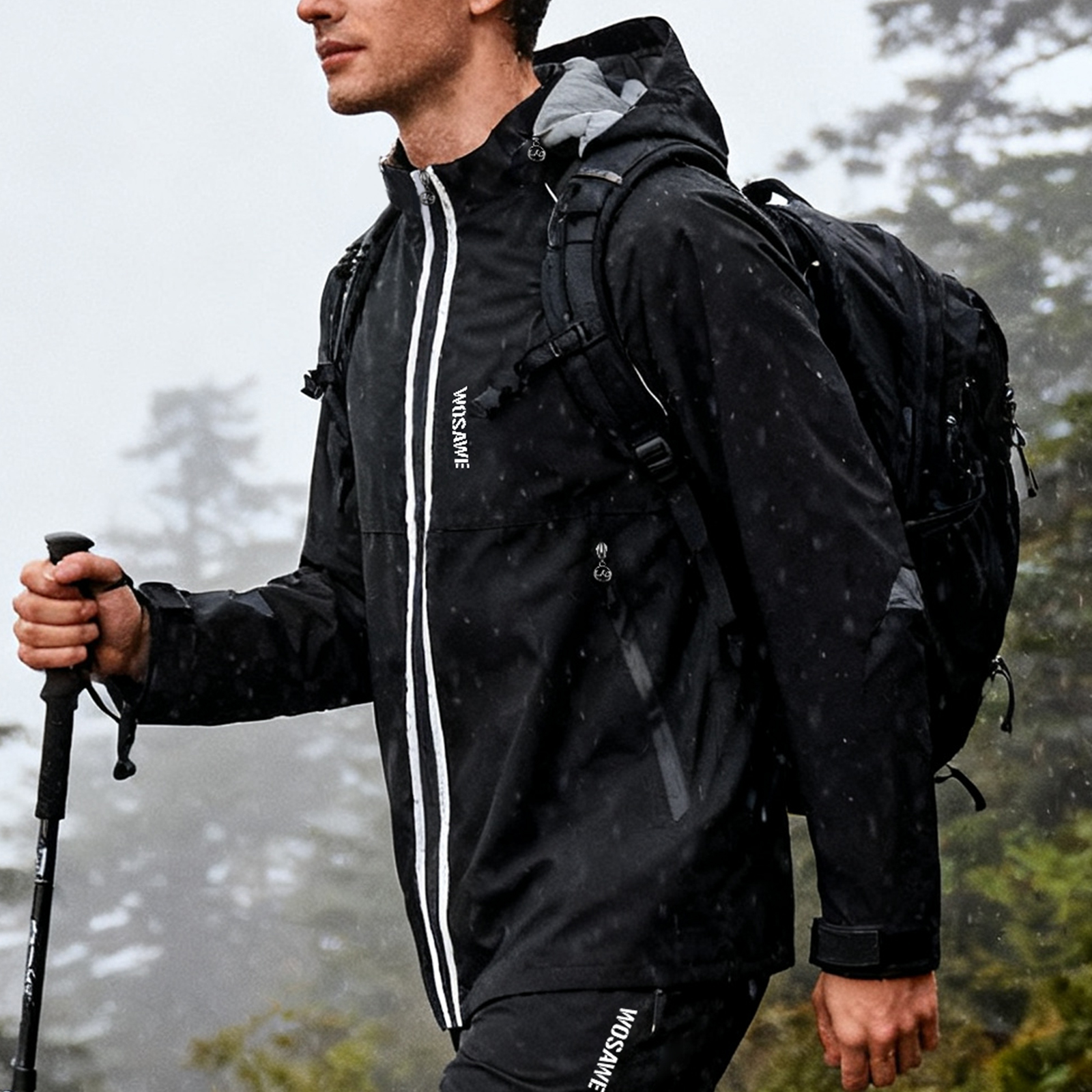 WOSAWE Motorcycle Raincoat 100 – Cycling Rain Jacket Commute recenzja i cena