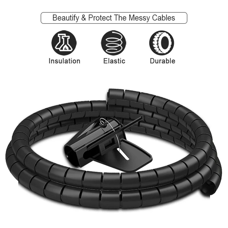 1/2pcs 2M Cable Tube Clip Cabl – Cable Lock Flexible recenzja i cena
