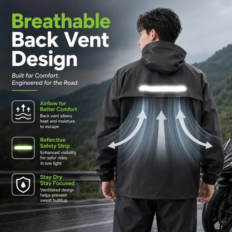 Unisex 2-Piece Waterproof Cycl – Cycling Commute Jacket recenzja i cena