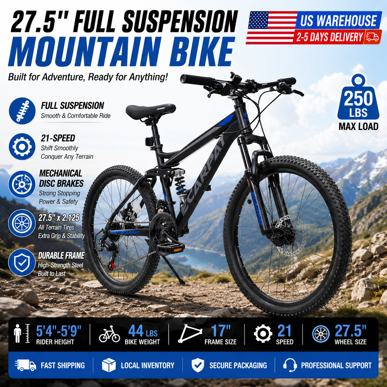 27.5 Inch Full Suspension MTB  – Commuting With Bike recenzja i cena
