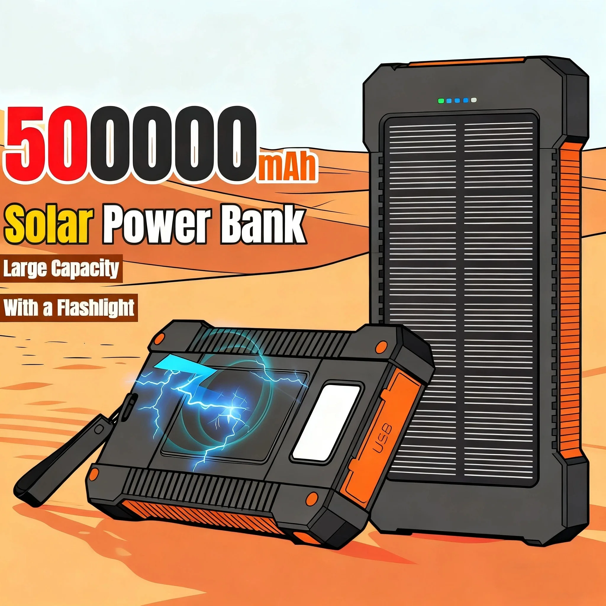 500000mAh Waterproof Outdoor S – Usb Charger Dynamo recenzja i cena