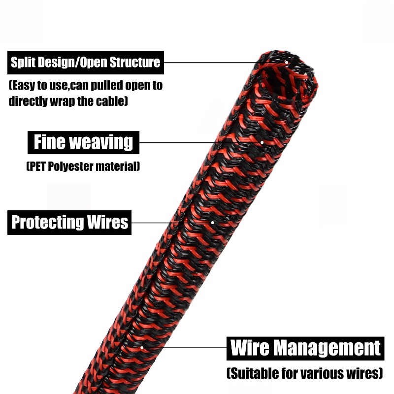 3/5/10m PET Cable Sleeve Self- – Cable Lock Flexible recenzja i cena
