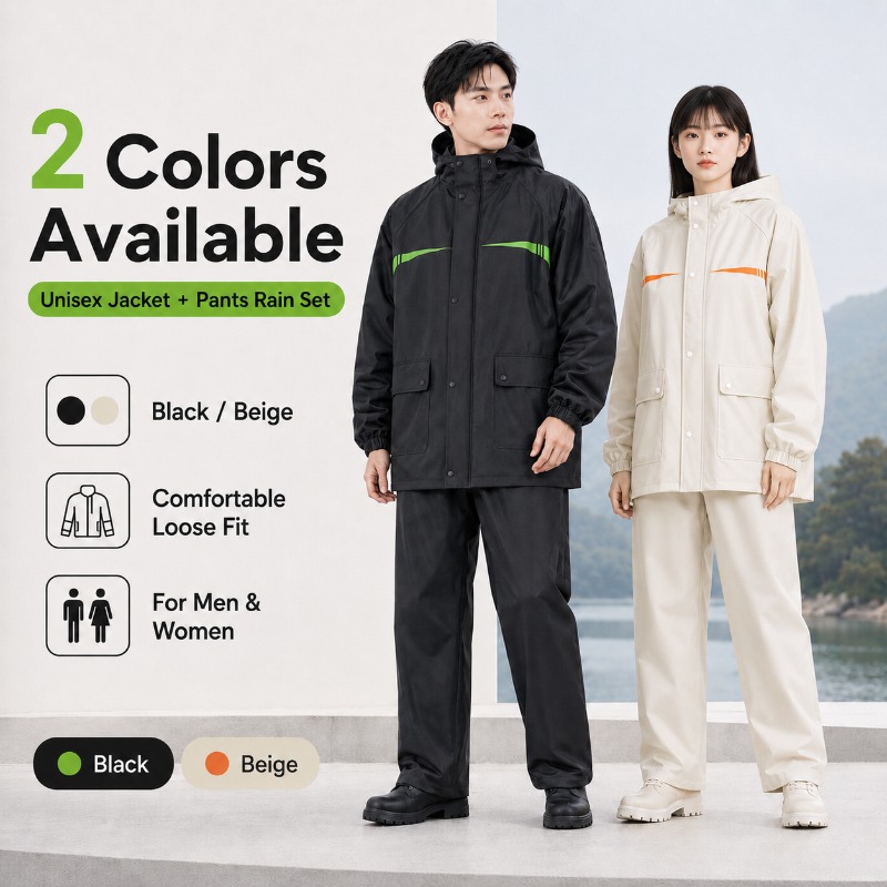 Unisex 2-Piece Waterproof Cycl – Cycling Commuter Rain Jacket recenzja i cena