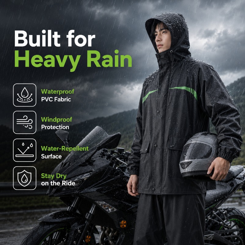 Unisex 2-Piece Waterproof Cycl – Cycling Commuter Rain Jacket recenzja i cena