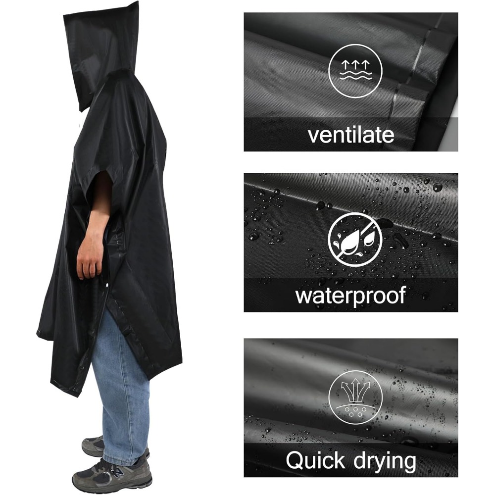 Waterproof Rain Poncho Lightwe – Cycling Rain Jacket Commute recenzja i cena