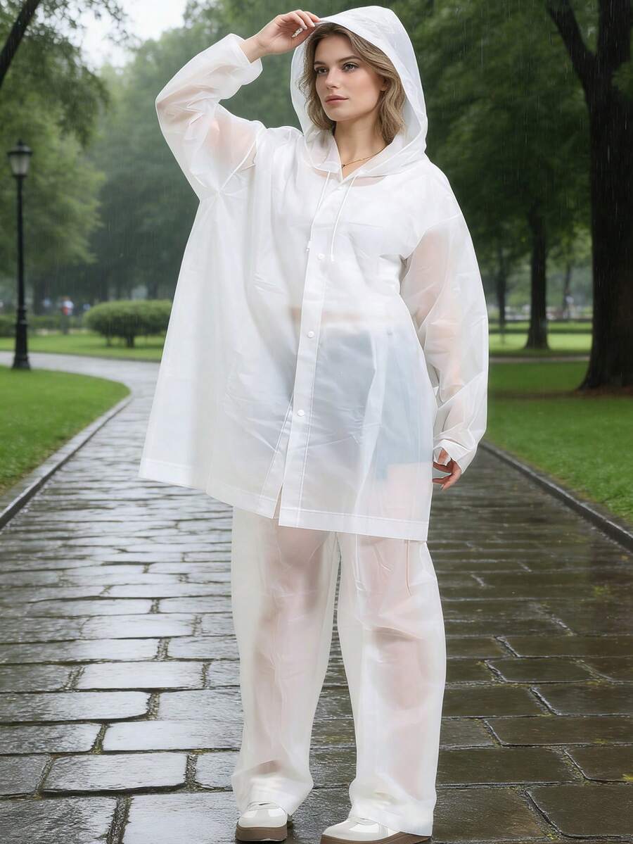 2pcs Unisex full-body rain sui – Cycling Commuter Rain Jacket recenzja i cena