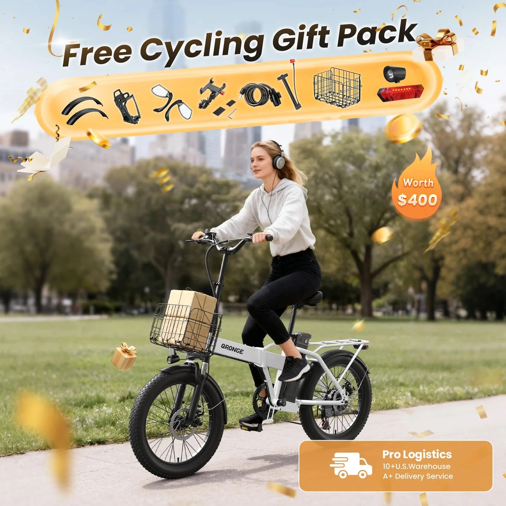 QRONGE Waterfall Folding Elect – Commuting With Bike recenzja i cena